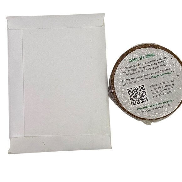 The Cat Ladies Organic Pet Grass Kit White Kitty Face Planter Garden Plants - Picture 4 of 15